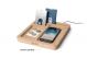 Podstavek Walter Bamboo Dock za brezžično polnjenje mobilnih telefonov in urejeno mizo